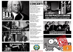 Locandina concerti Saxofollia Summer Camp