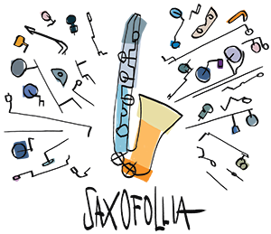 Saxofollia Logo Espolso Vettoriale