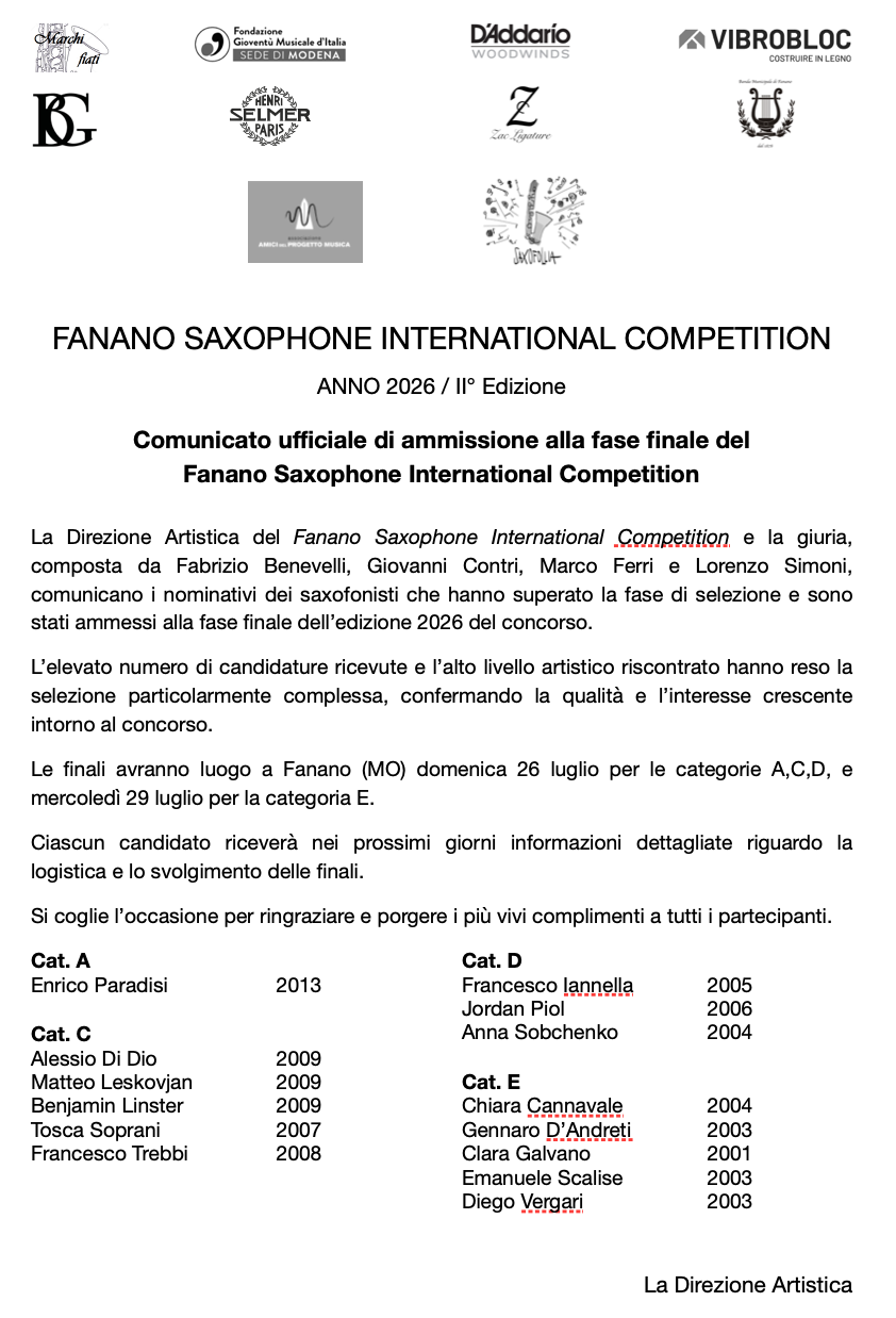 Concorso 1 fase